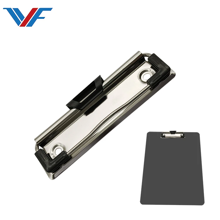 Stationery Accessories 10cm Clip Board Clamps Metal Clipboard Clips with pen holder For Chlipboard