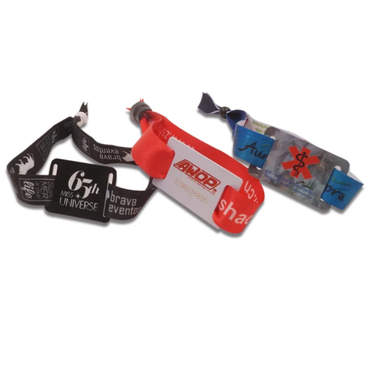 NFC213 bracelet ticket woven event wristband payment bracelet with QR code