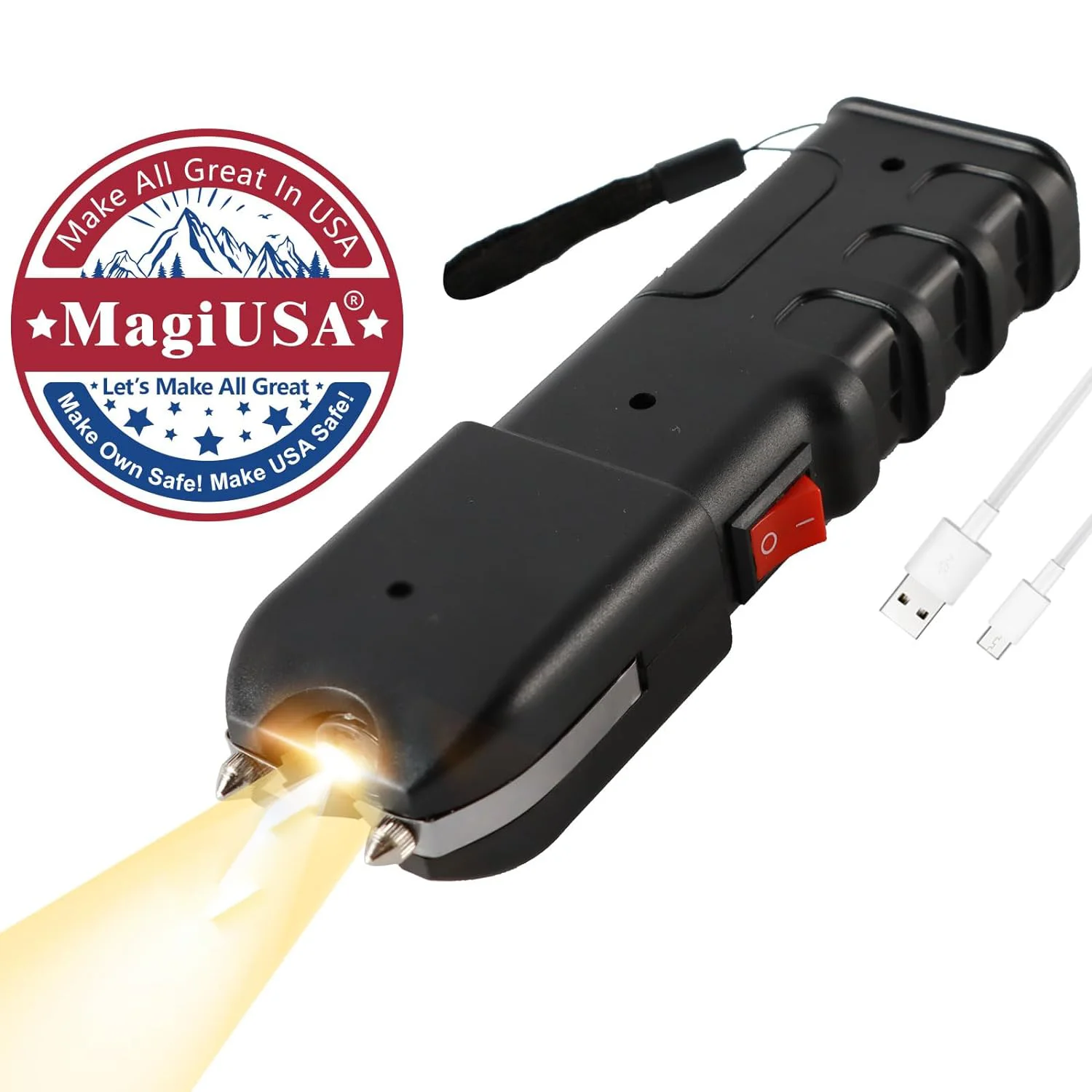 LED flashlight Rechargeable Powerful Lighting Flashlight super bright self defense gadgets Lighting with Rechargeable Cable