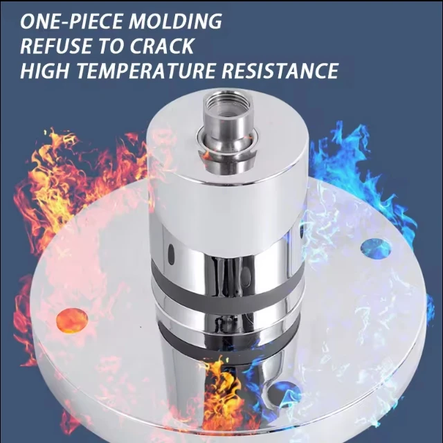 6-Inch KDF Vitamin C Calcium Chlorine Removal High-Pressure FILTERED SHOWERHEAD Water Filter System Toilets Spas Removes Hard