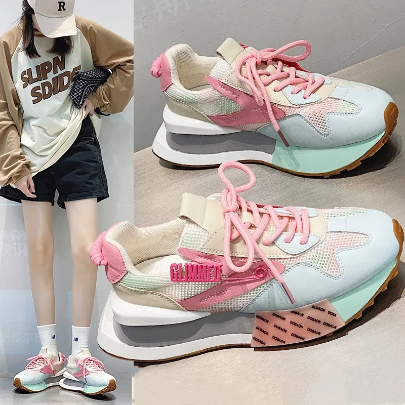 Hot Selling Casual Walk Style Mesh Lady Sneakers Breathable Ladies Women Running Shoes Woman Sport Shoe For Lady