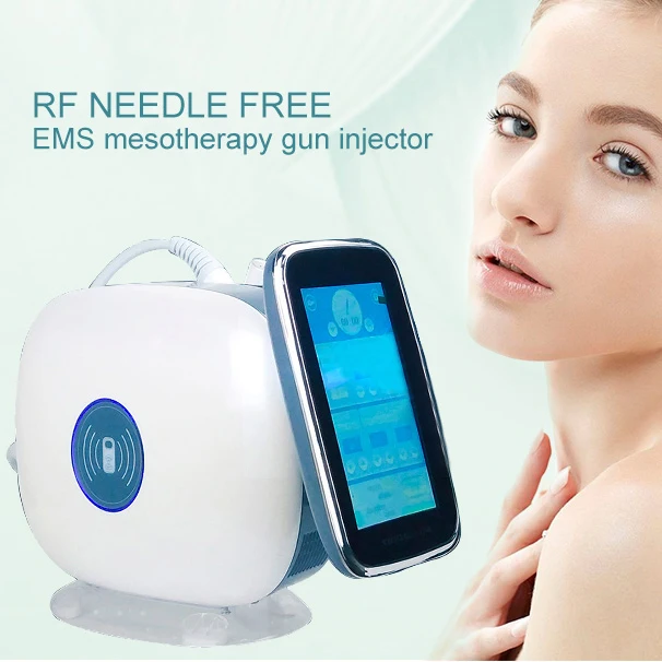 Newest Anti-aging Rf Ems Meso Nano Injector Gun Microcurrent Skin Rejuvenation No-needle Mesotherapy Device For Face