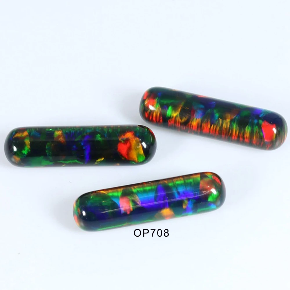 Orange Created Opal Columns Heat Resistant Resin Free Semi-Transparent Cylinders Galaxy Opal Compatible with COE33 Glass