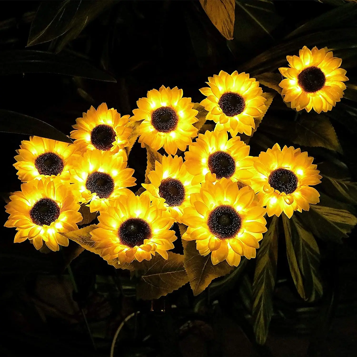 Садовые светильники Sunflower на солнечной батарее домашний декор Ландшафтная Маргаритка для внутреннего двора белый свет IP45 цветочное