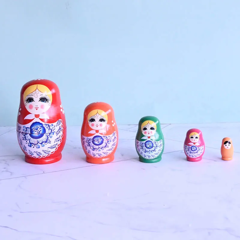 Новый Рождественский дизайн на заказ Детские мудрые игрушки русская гнездовая кукла Матрешка деревянные