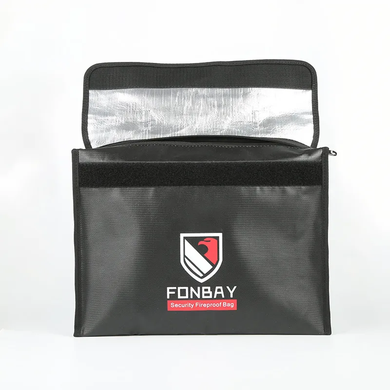 Fireproof document bag With Adjustable Shoulder Strap Organizer Pouch 15*11*3in Extra Large Storage Bag Portable Office Bag