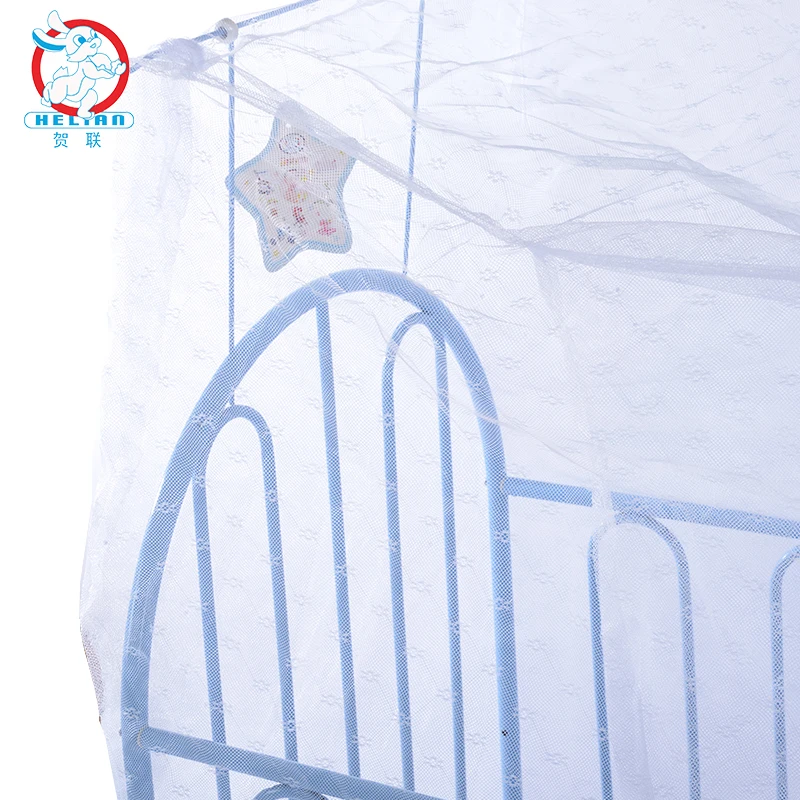 BLM Wholesale new born baby bed Portable Furniture Blue Adjustable Height Baby Kids Cribs With Mosquito Net