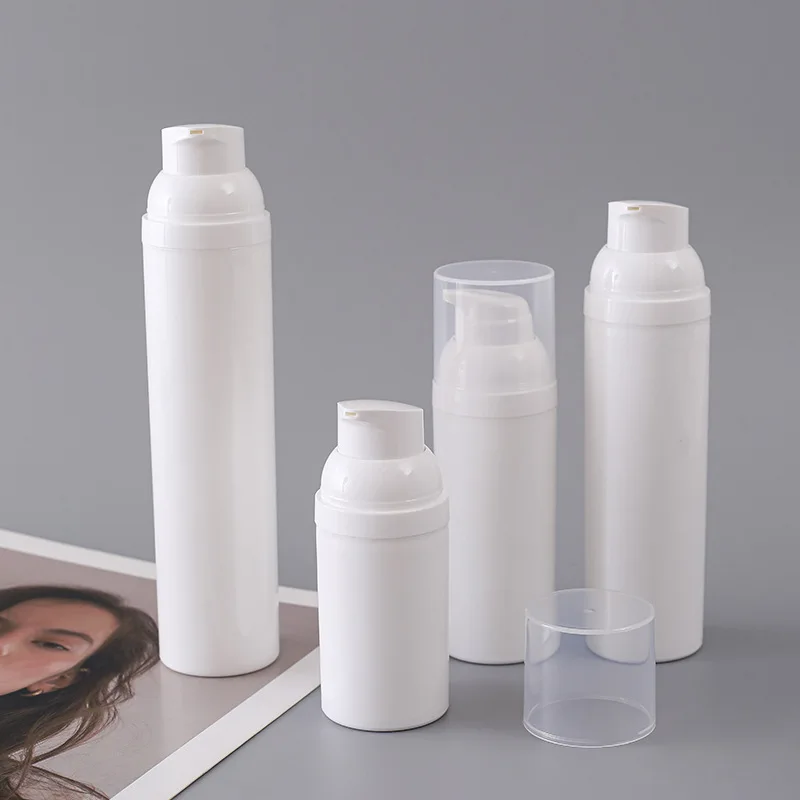 Luxury Plastic Airless Pump Skincare Bottle 30ml 50ml 75ml 100ml Foundation Emulsion Serum Foam Lotion for Hair Made of PET PP