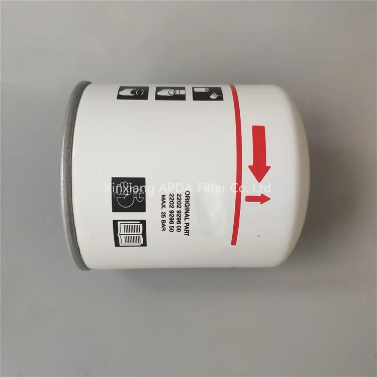 High quality air compressor spin-on oil filter cartridge 2202929600
