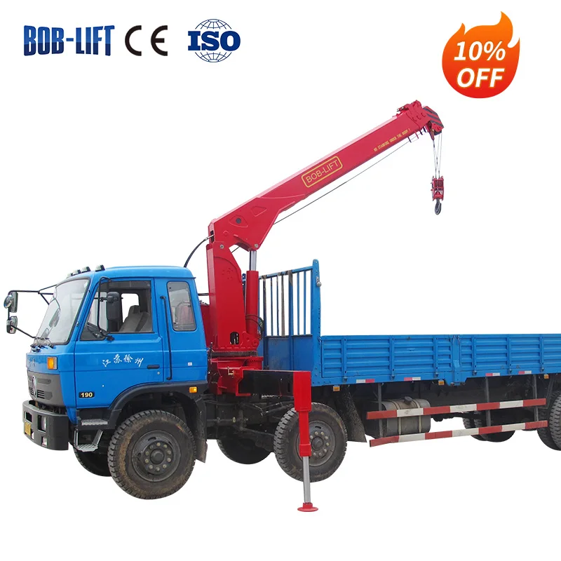 6.3 Ton/8 Ton/10 Ton Telescopic Boom Hydraulic Truck Mounted China Crane Manipulator