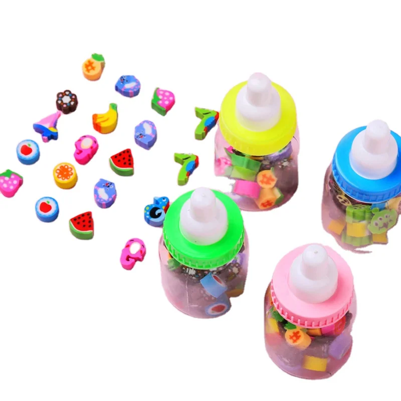 Fruit  Erasers for Kids School Office Stationery Plastic Color Pencil Rubber Erasers  Material Type