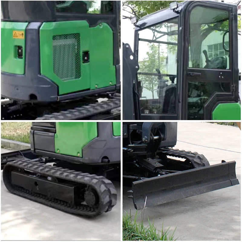 CE EPA Approved 1.7 Ton Cabin Micro Bagger Mini Excavator Kubota Engine Free Shipping-Small Crawler Digger for Home Farm Use