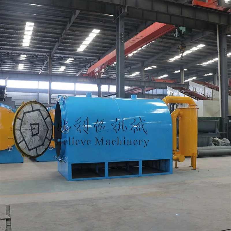 High-Capacity Wood Log Biomass Barbecue Charcoal Making Machine horizontal carbonized furnace