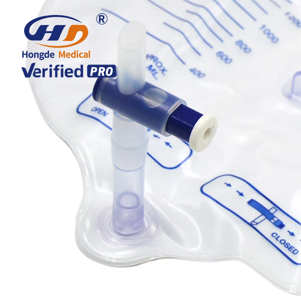 High Quality Medical Male Drainage Collection Bags Disposable Surgery Urinary Valve Urine Bag For Hospital Use