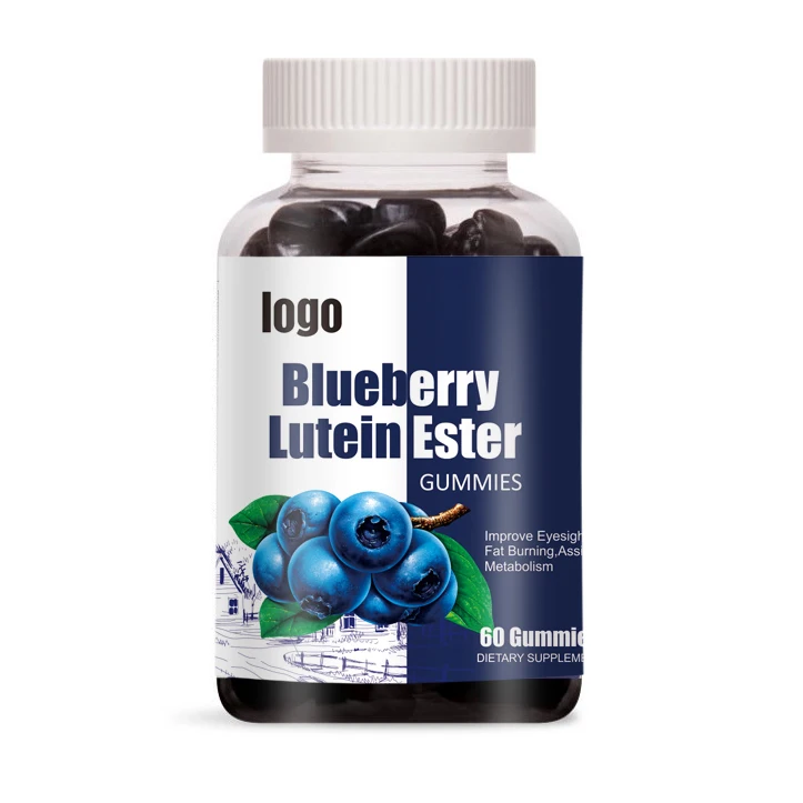 OEM Private Label Organic Vegan Gummy Candy Blueberry Lutein Ester Gummies for Supports Eye Health