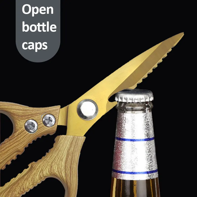 Stainless steel household kitchen SK6 Chicken bone scissors Bottle opener cut chicken feet plane fish scale walnut