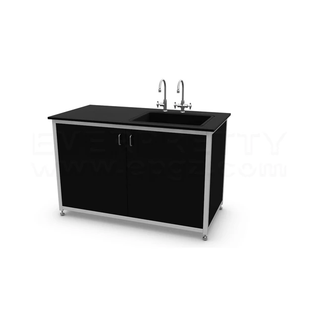 School laboratory furniture wooden chemistry and biology lab table furniture with faucets