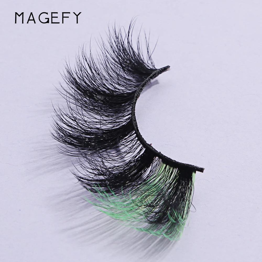 MAGEFY private label new attractive fluffy halloween party colorful lash strips