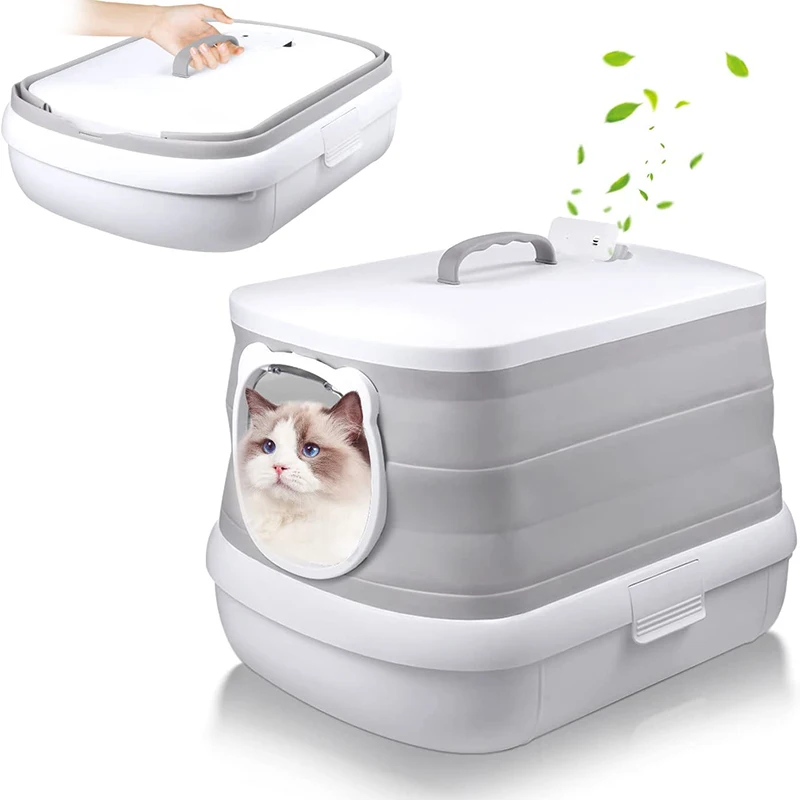 Outdoor Plastic Cat Cat Easy Cleaning Shallow Tread Sand Leakage Cat Litter Box