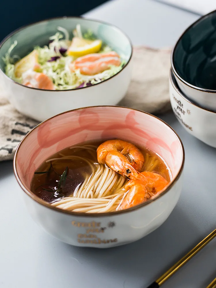 Star Series Ceramic Bowl Fruit Salad Tray Cute Noodle Bowl Dream Bank Department Theme Restaurant Serving Bowl