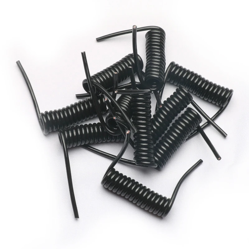Good Quality Brand 4-Core Solid Conductor Spiral Cable Wire Customizable Insulated Cheap Price Spring Coiled Kabel/Wire