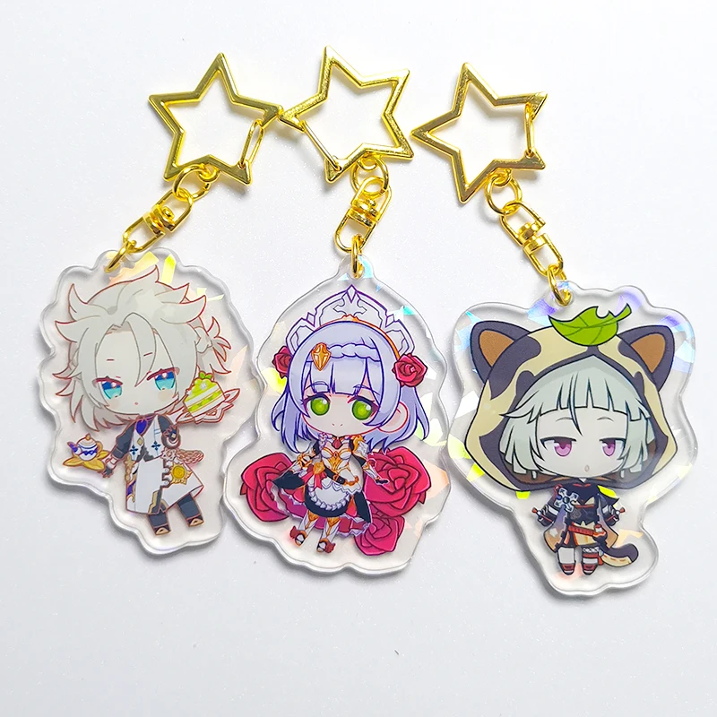 Acrylic keychain custom keychain men and women creative car student schoolbag key pendant