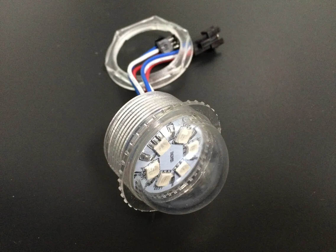 DC12V/24V RGB Full color led addressable 35mm 6leds programmable led pixel light for amusement rides