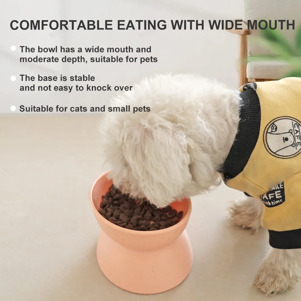 Factory Wholesale Color Box Packaging 15 Degree Tilted Pet Drinking Bowl Raised Cat Food Bowl