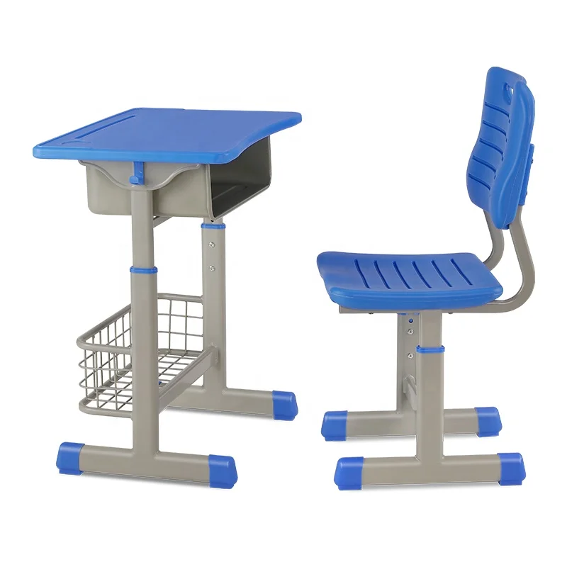 School Furniture Single Seater Desk and Chair Cheap Plastic Student Table and Chair For Classroom Primary School