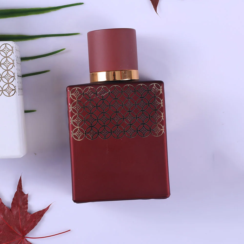 Portable Sample Style Glass Square Perfume Bottle 30 Ml, White Empty 30 Ml 50 Ml Square Bottle For Perfume