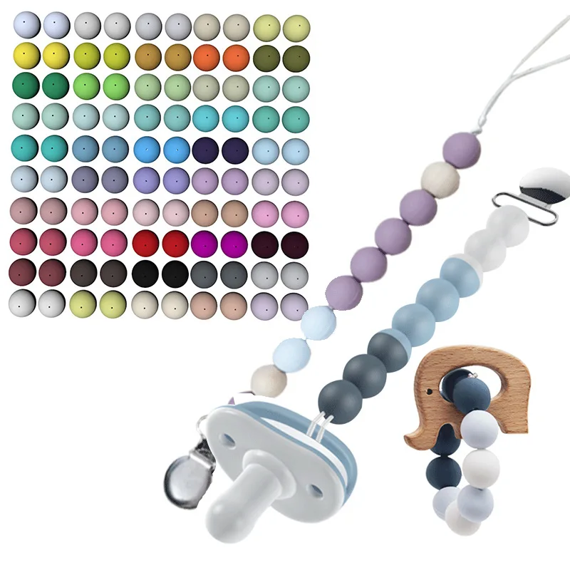 New Products LFGB Approved BPA Free Wholesale Dummy Pacifier Holder Cases Wooden Silicone Baby Pacifier Clip