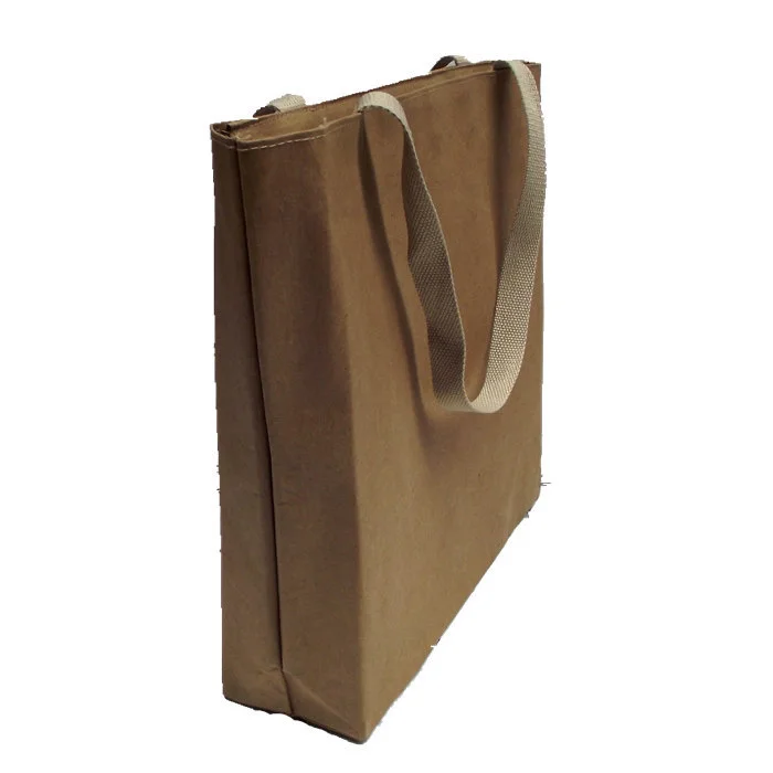 Wholesale Tyvek Dupont Eco Friendly Tote Bag Washable Kraft Paper Shopping Bag