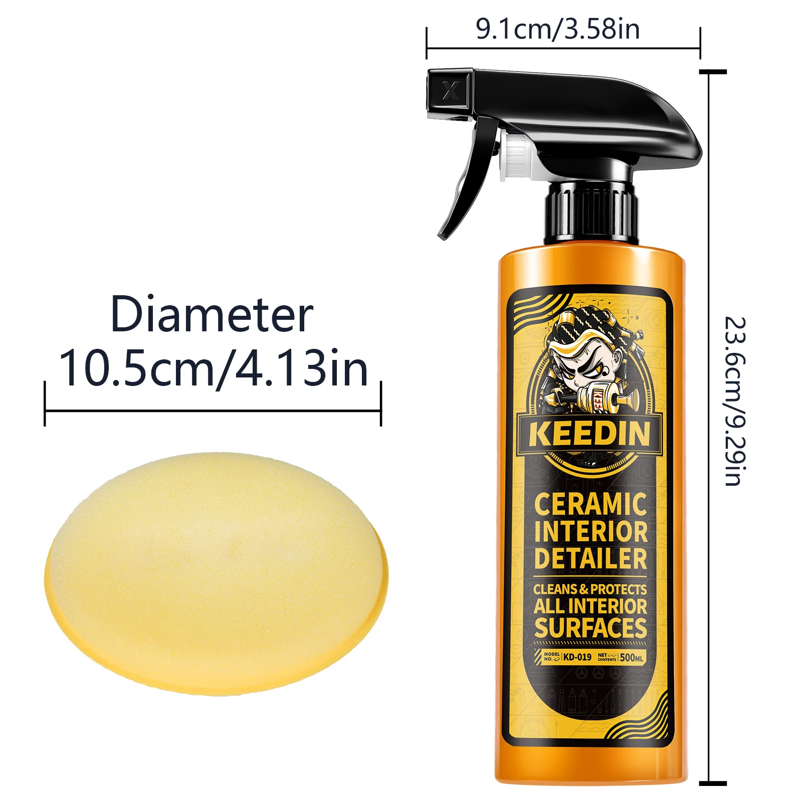 KD-019 Keedin Interior Detailer Automotive Interior Care Leather and Plastic Parts Polish Agent