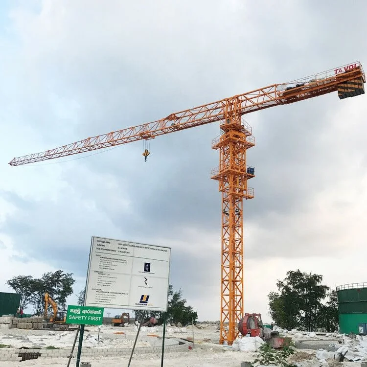 Engineering Machinery Tower Crane 8tonne 10tonne China Brand Flat Top Tower Crane For Construction Site