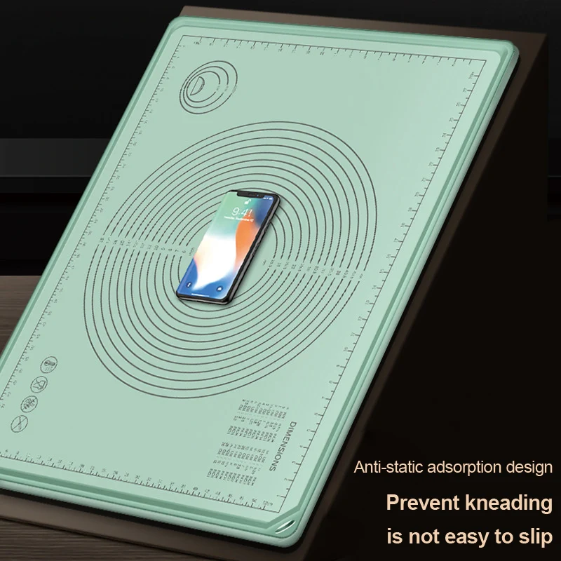 Food Grade Silicone Dough Rolling Kneading Mat Extra Large Non-stick Silicone Baking Mat With High Edge