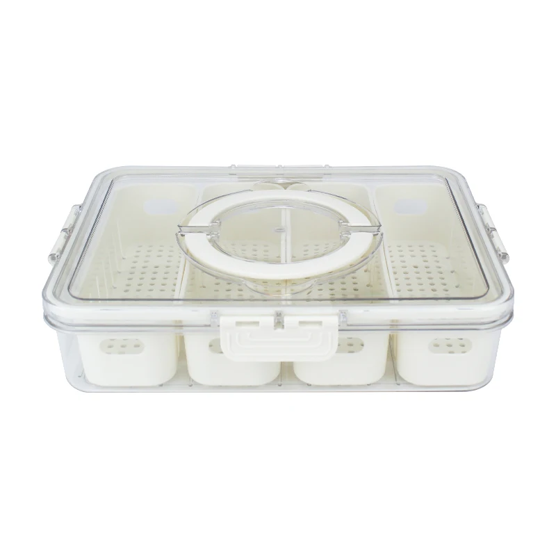 Classic Plastic Divided Storage Container Box for Kitchen Seasoning Sealed Packaging for Food Spices for Camping and Home Use