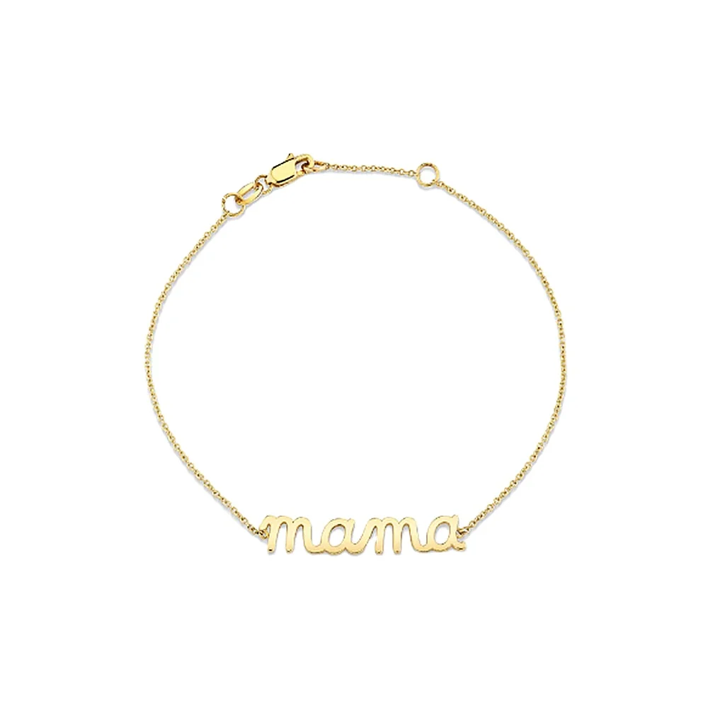 Minimalistic S925 Silver Mama Bracelet with Alphabet Charm, Perfect Jewelry for Women