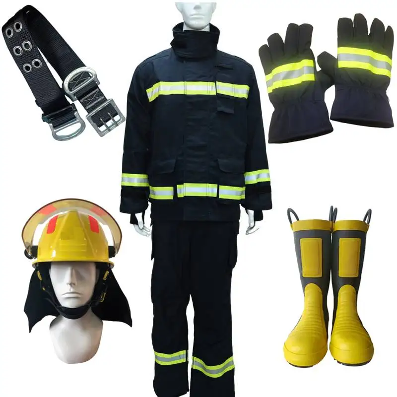 Factory Direct High Quality Wholesale Price Aramid Fire Fighting Suit Fireman Clothes Firefighter Uniforms