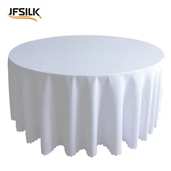 polyester dainig table cloth white tablecloths round 120 inch wedding sale or cheap for wedding party events