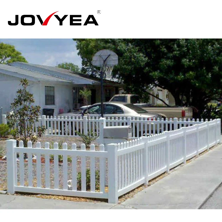 Yard Security Casual Picket Pvc Pressed Spear Top Tubular Picket Fence Craft