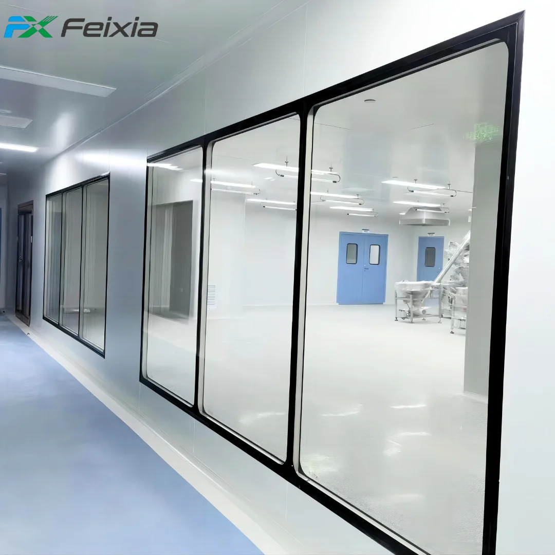 Hospital clean room double-layer hollow glass clean window