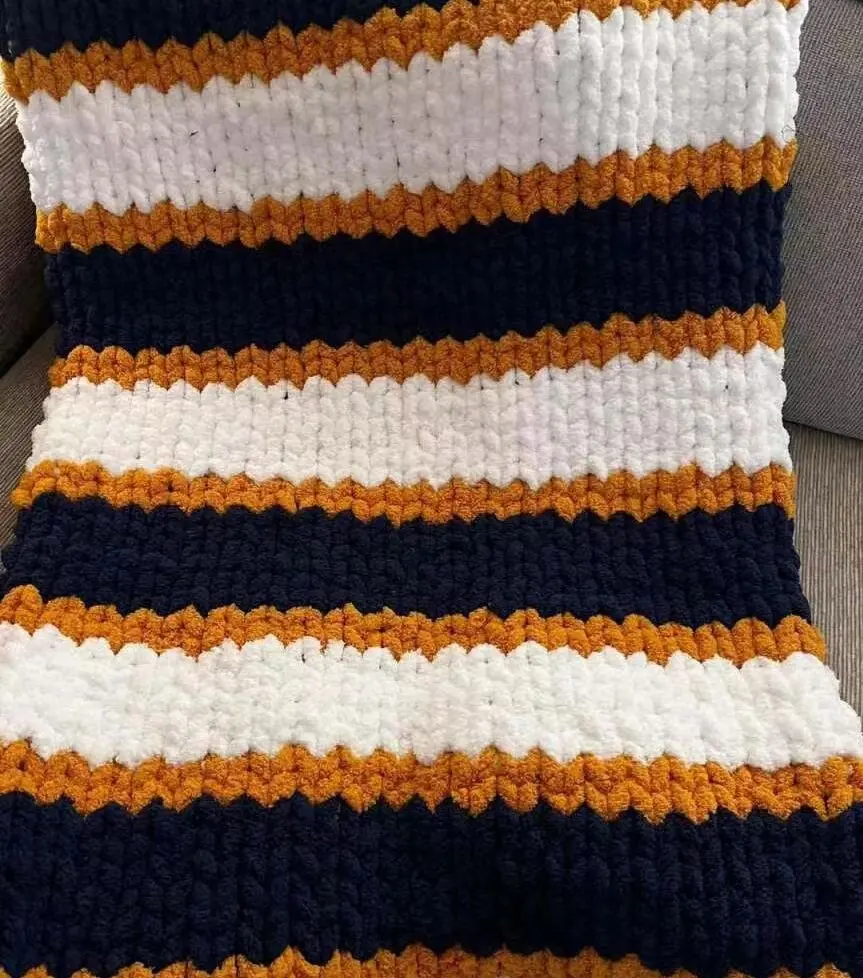 custom personalized chunky 100% organic knitted handmade blanket for kids