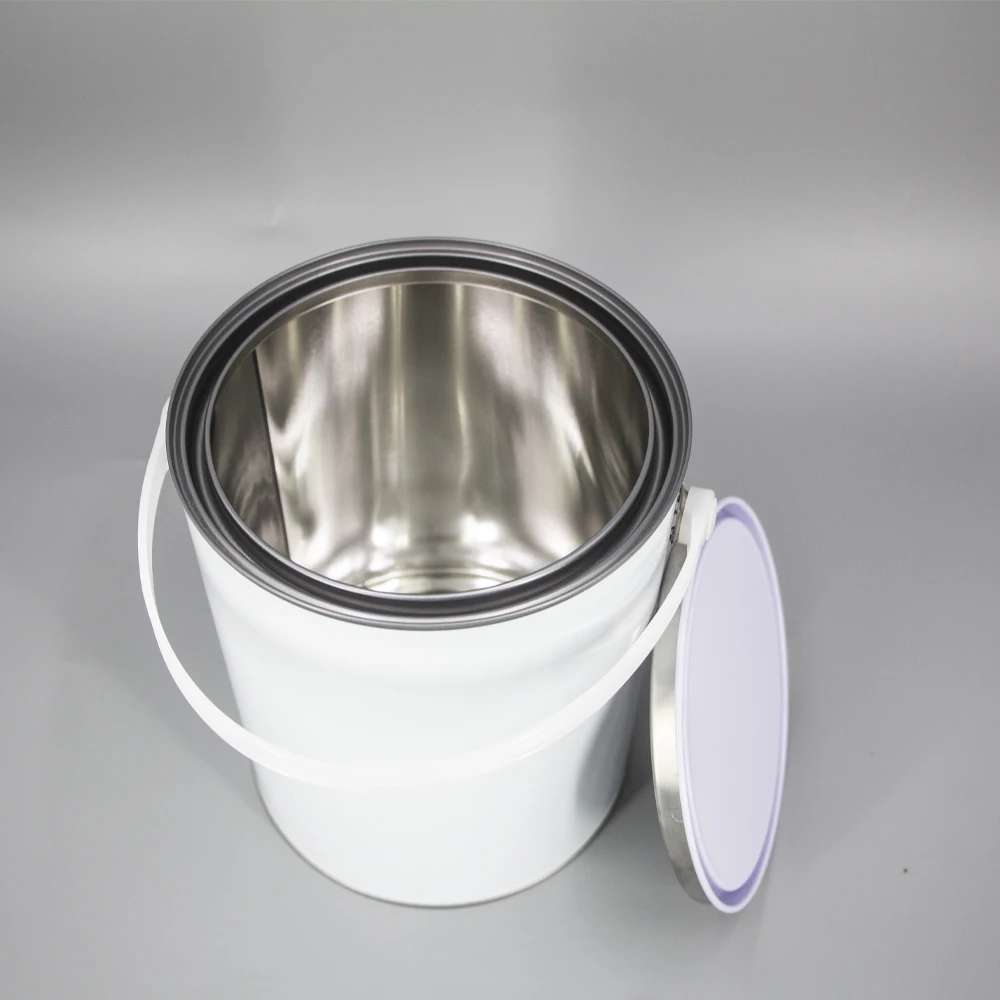 Manufacturer wholesale custom 5L paint metal bucket with open lid