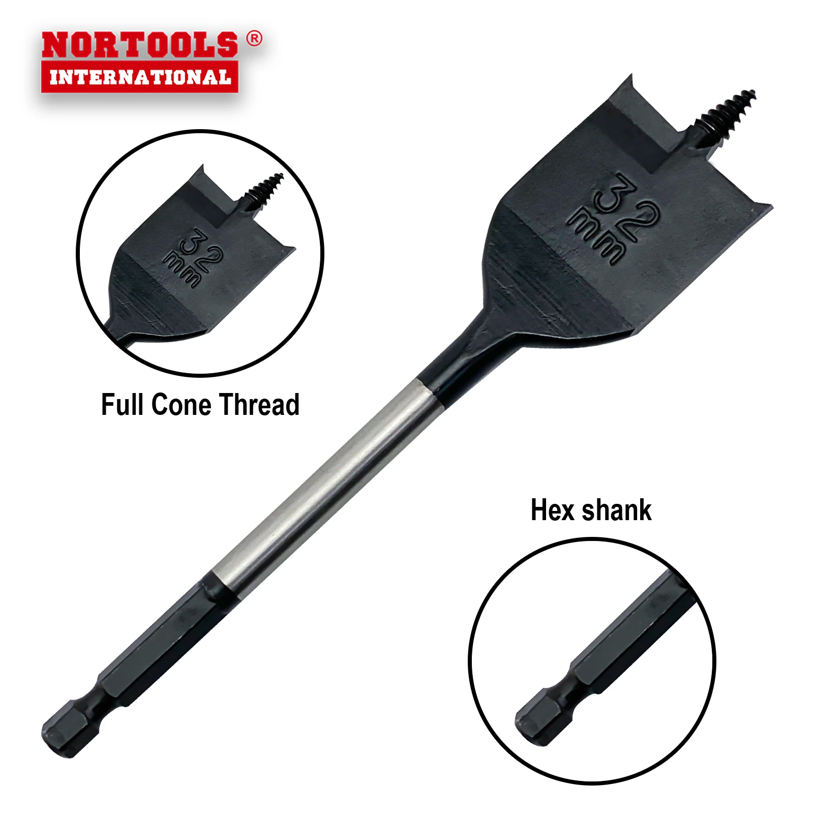 Fast Drilling Spade Flat Wood Core Drill Bits With Screw Tip