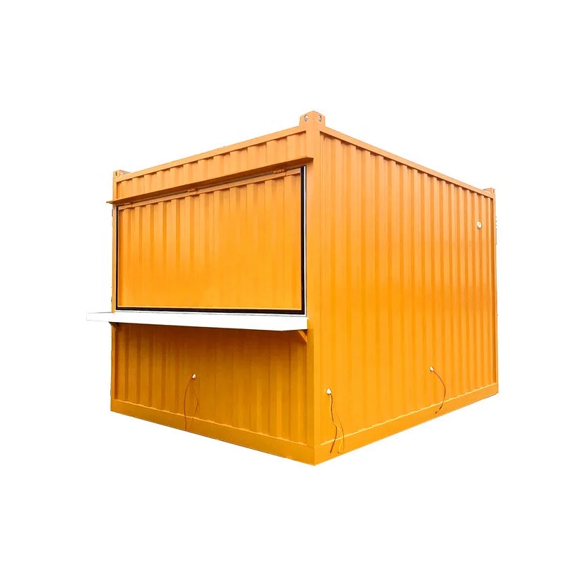 Pop Up Mobile Shop Restaurants Prefabricated Food Kiosk Mobile Restaurant Mobile Restaurant Container