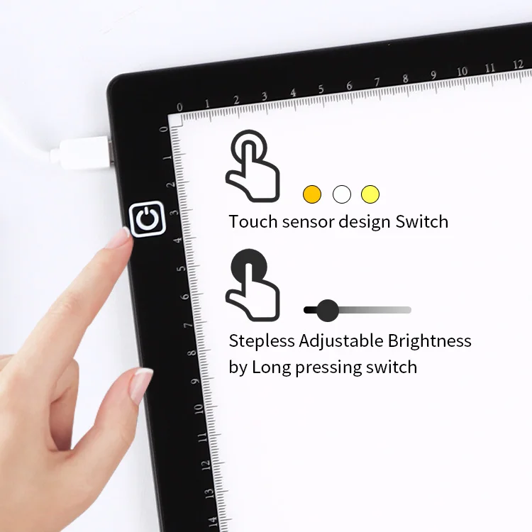 
A3 size Edge digital luminescence LED Ultra-thin Adjustable Brightness smart light up tracing pad 