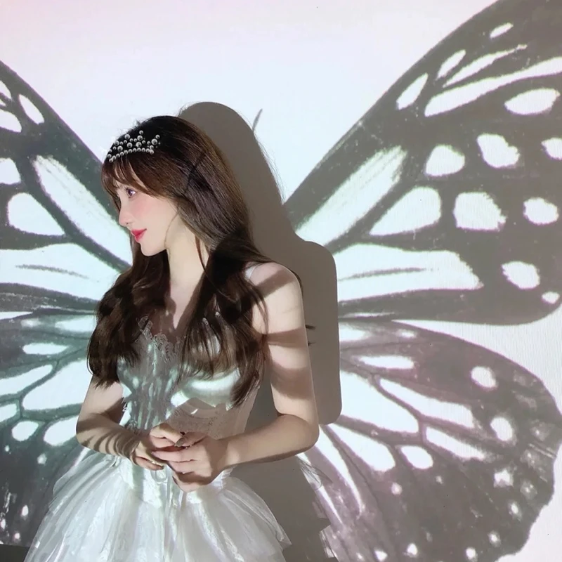 Creative Butterfly Projection Lamp Photo Prop Background Projector Night Light Wall Art Lights Party Decoration Birthday Gift