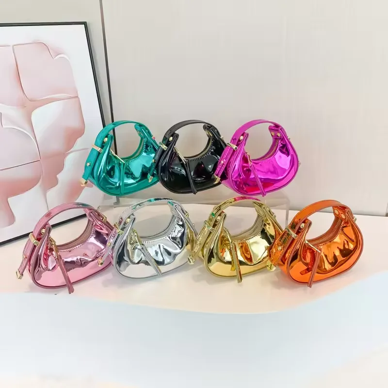 summer fashion super hot sale shiny material girls laser mini bags ladies  lips pocket handbag cute women wallet