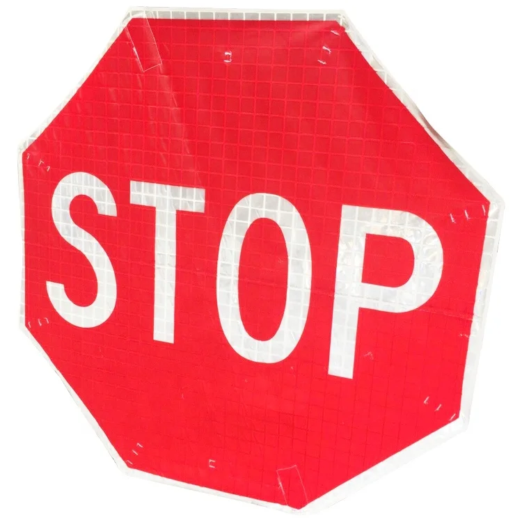 Double Sided Traffic Paddle Traffic Control Signs Reflective Road Traffic Signs Stop Slow Paddle Sign