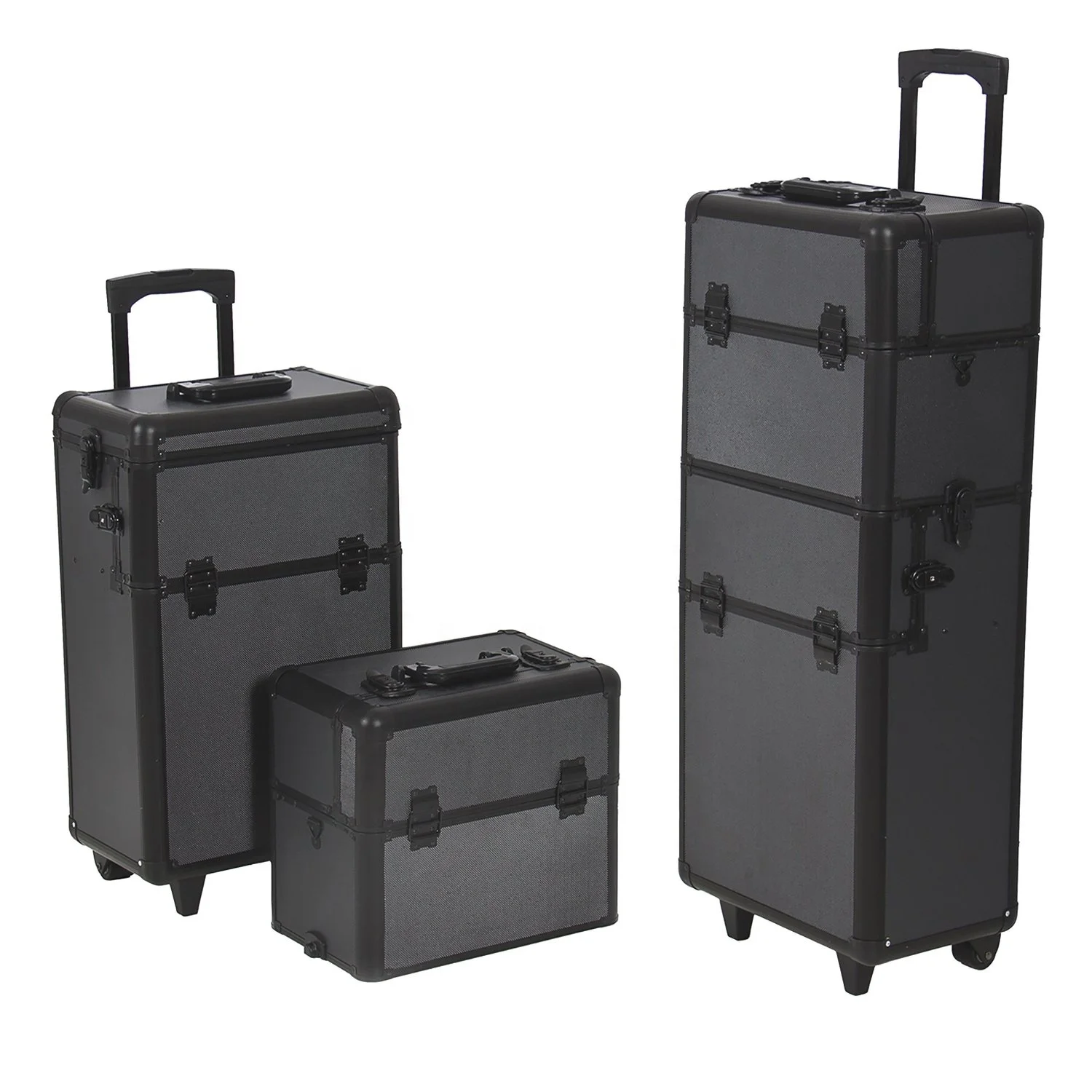 Aluminum Trolley Make Up Case Aluminum Rolling Hairdressing Case Aluminum Trolley Cosmetic Case
